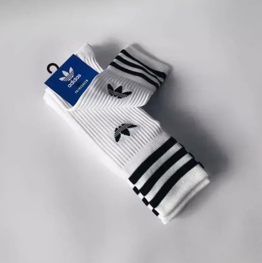 MEIA CANO ALTO adidas listras
